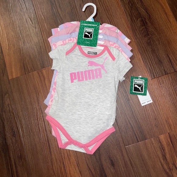 Puma Baby Girl’s 5 Pack Bodysuit - Picture 1 of 5